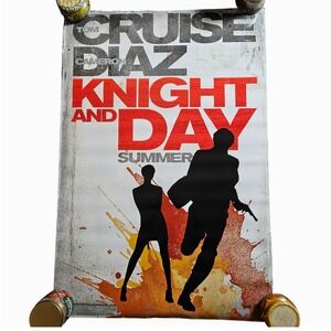 Knight and Day 2010 Original Movie Poster 27x40 Tom Cruise Cameron Diaz D/S